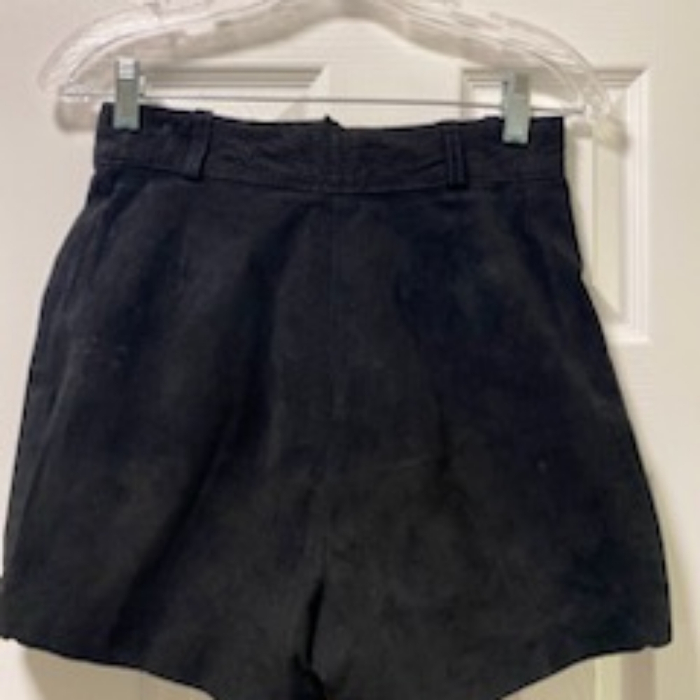 Black Suede Shorts
